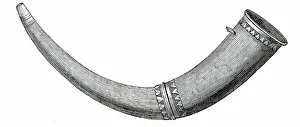 Hunting Horn Prints: The Borstall Tenure Horn, 1850. Creator: Unknown