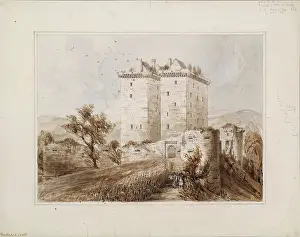 Billings Prints: Borthwick Castle, 1848-1852. Creator: Robert William Billings