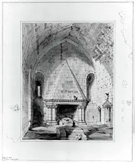 Damage Prints: Borthwick Castle - The Great Hall, 1848-1852. Creator: Robert William Billings