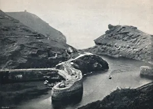 Boscastle - View of the Harbour, 1895