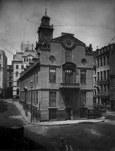 Court House Prints: Boston, Mass. Old State House, between 1890 and 1905. Creator: Unknown