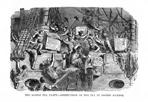 John Gilmary Prints: The Boston Tea Party, 16 December 1773, (1872)