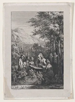 Boisseux Jean Jacques De Prints: The Botany Lesson, 1804. Creator: Jean-Jacques de Boissieu