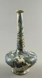 Blown Glass Gallery: Bottle, 12th-13th century. Creator: Unknown