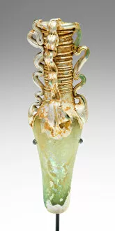 Glass Blown Technique Collection: Bottle, 4th-6th century. Creator: Unknown