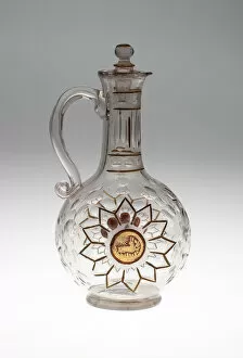 Czechoslovakian Gallery: Bottle, Bohemia, c. 1730. Creator: Bohemia Glass
