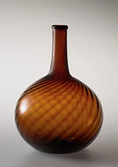 Blown Glass Prints: Bottle, c1790-1830. Creator: Unknown