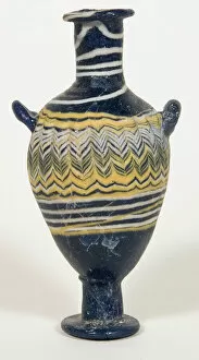 Glass Core Formed Technique Collection: Bottle, early 3rd-early 2nd century BCE. Creator: Unknown