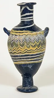 Glass Core Formed Technique Collection: Bottle, early 3rd-early 2nd century BCE. Creator: Unknown