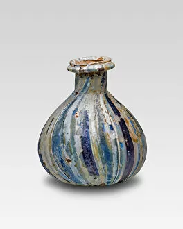 Glass Blown Technique Collection: Bottle, first half of the 1st century. Creator: Unknown