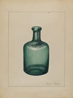 Water Bottle Prints: Bottle (For Spring Water), c. 1936. Creator: John Fisk