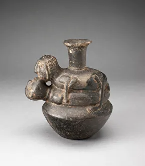 Chimu Prints: Bottle in the Form of an Amorous Couple, A. D. 1200 / 1450. Creator: Unknown