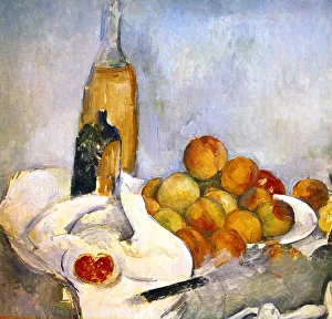 Food And Drink Prints: Bottles and Apples, c1870-1906. Artist: Paul Cezanne