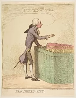 James Gillray Collection: The Bottomless-Pitt, March 16, 1792. Creator: James Gillray
