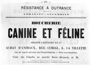 Boucherie Canine et Feline, from French Political posters of the Paris Commune, May 1871