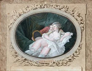 Boudoir scene. Creator: Mallet, Jean-Baptiste (1759-1835)