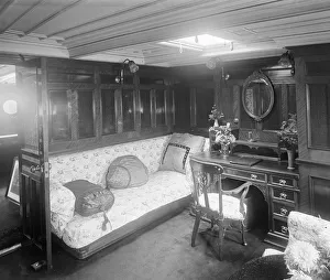 Hatch Prints: A boudoir on steam ship Venetia, 1920. Creator: Kirk & Sons of Cowes