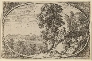 Swanevelt Herman Van Prints: The Boulder Crowned with Trees. Creator: Herman van Swanevelt