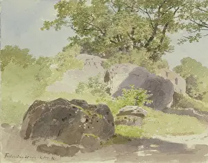 Shaded Prints: Boulders near Falkenstein, 1877. Creator: Carl Theodor Reiffenstein