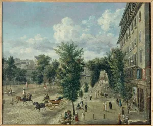 9th Arrondissement Prints: Boulevard des Capucines and rue Basse-du-Rempart