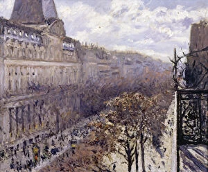 Centre Gallery: Boulevard des Italiens, 1880. Creator: Caillebotte, Gustave (1848-1894)
