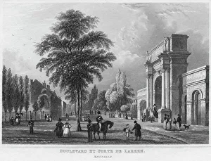 Cruse Prints: Boulevard Et Porte De Laeken. Brussels, 1850. Artist: Archelaus Cruse