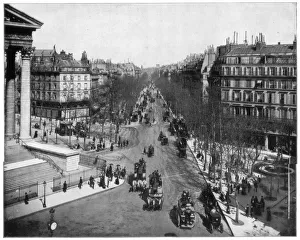 Vanishing Point Prints: Boulevard de la Madeleine, Paris, late 19th century. Artist: John L Stoddard