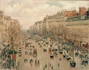 Busy Prints: Boulevard Montmartre, sunny afternoon, 1897. Creator: Camille Pissarro