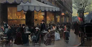 Friends Prints: Boulevard of Paris, 1890. Creator: Sorolla y Bastida, Joaquin (1863-1923)