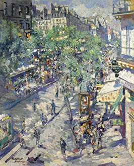 Big City Life Gallery: The Boulevard de Sebastopol in Paris, 1923. Artist: Korovin, Konstantin Alexeyevich (1861-1939)