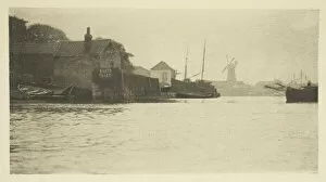 Windmill Gallery: Bound for the North River, 1887. Creator: Peter Henry Emerson