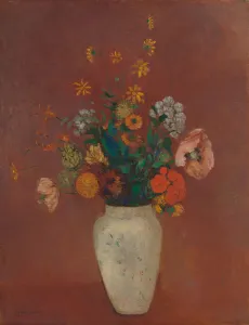 Redon Prints: Bouquet in a Chinese Vase, ca. 1912-14. Creator: Odilon Redon