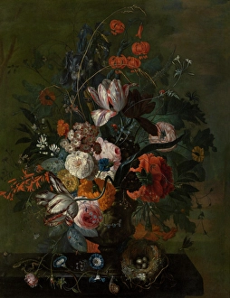 Animal Home Prints: Bouquet of Flowers, c1710-1740. Creator: Jacob van Huysum