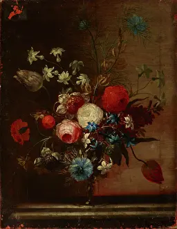 Cut Flower Prints: Bouquet of Flowers, turn of the 18th and 19th centuries. Creator: Unknown