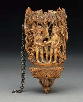 Furnishings Prints: Bouquet Holder with Figures of Adam and Eve, c.1600. Creator: Unknown