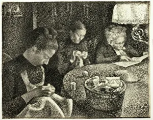 Parlor Prints: Bourgeois Interior, 1890/91. Creator: Georges Lemmen