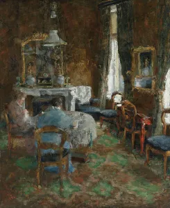 Salon Prints: The Bourgeois Salon, 1881. Creator: James Ensor