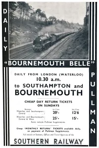 Ticket Prints: Bournemouth Belle - Southern Railway, 1936