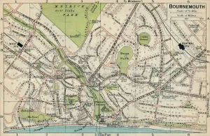 Street Plan Prints: Bournemouth, c20th Century. Artist: John Bartholomew