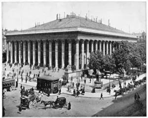 The Bourse, Paris, late 19th century.Artist: John L Stoddard The Bourse, Paris, late 19th century.Artist: John L Stoddard