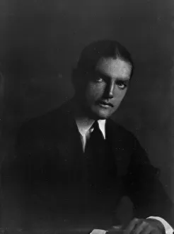 Centre Parting Prints: Bouvier, J.V. 3rd, Mr. portrait photograph, 1916. Creator: Arnold Genthe