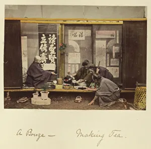 Engawa Prints: A Bouze - Making Tea, about 1873-1883. Creator: Shinichi Suzuki I