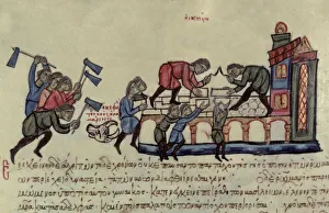 Bovine Collection: Bovine pest that devastated the empire during the reign of Romanus I, miniature in