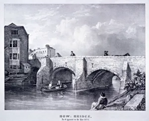 Bow Bridge, Poplar, London, 1834