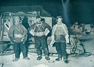 South Pole Collection: Bowers, Wilson, and Cherry-Garrard About To Leave For Cafe Crozier, 27 June 1911, (1913)