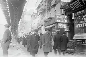 Shop Sign Prints: Bowery, between c1910 and c1915. Creator: Bain News Service