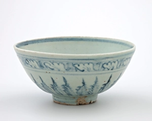 Underglaze Prints: Bowl, 1400-1599. Creator: Unknown