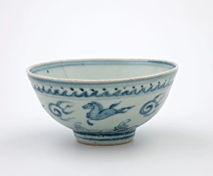 Underglaze Prints: Bowl, 1400-1599. Creator: Unknown