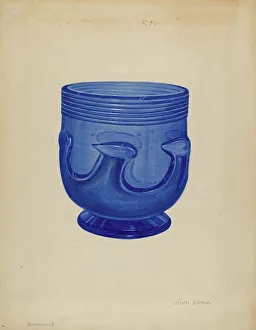 Glassworks Prints: Bowl, 1935/1942. Creator: John Dana