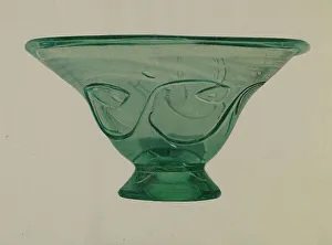 Gouache On Paperboard Prints: Bowl, 1935/1942. Creator: Unknown